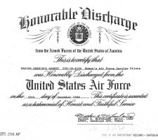 Despite her wartime service, Nadine and other WASPs did not receive an Honorable Discharge certificate until 1979, backdated to 1944, following the decision in 1977 by Congress to award veteran status to all women who served as WASPs.