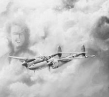 In 1989, artist Dan Kelly’s painting “Young and Invincible” honors the 26 WASP pilots – including Nadine – qualified to fly the P-38 fighter jet.