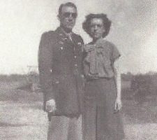 In May 1946, Ed Ramsey visits with first cousin Barbara Branch Stunz.