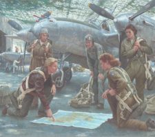 Painting by Gil Cohen, "WASP Special Delivery"